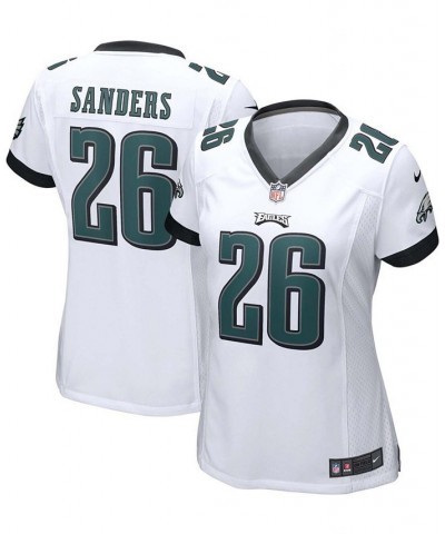 Women's Miles Sanders White Philadelphia Eagles Game Jersey White $60.20 Jersey