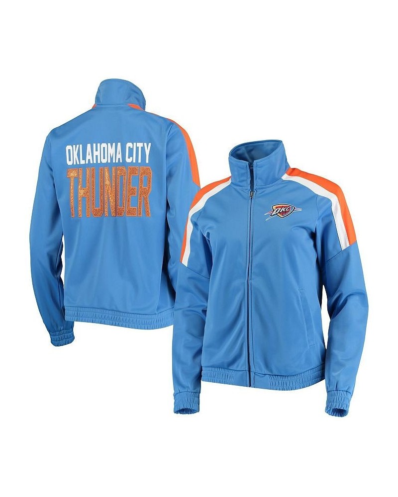 Women's Blue Oklahoma City Thunder Jump Shot Full-Zip Track Jacket Blue $32.43 Jackets