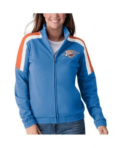 Women's Blue Oklahoma City Thunder Jump Shot Full-Zip Track Jacket Blue $32.43 Jackets