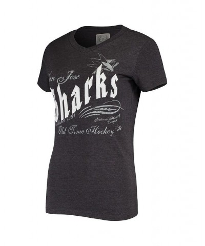 Women's Heathered Charcoal San Jose Sharks Chelsea V-Neck T-shirt Heathered Charcoal $18.19 Tops