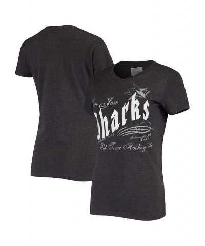 Women's Heathered Charcoal San Jose Sharks Chelsea V-Neck T-shirt Heathered Charcoal $18.19 Tops