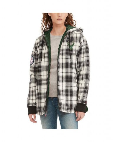 Women's Black Cream Milwaukee Bucks Molly Flannel Full-Zip Hoodie Black, Cream $64.00 Jackets