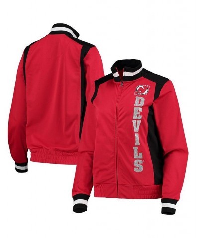 Women's Red New Jersey Devils On Deck Jacket $27.83 Jackets