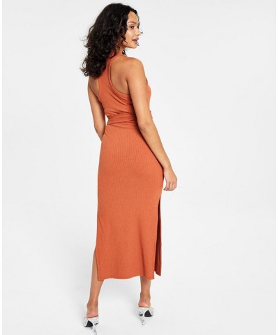 Petite Rib-Knit Midi Dress Orange $18.29 Dresses