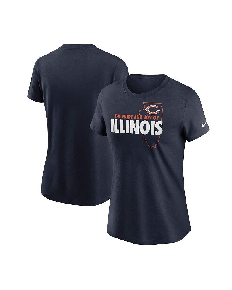 Women's Navy Chicago Bears Hometown Collection T-shirt Navy $20.79 Tops