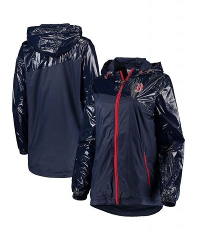 Women's Navy Boston Red Sox Double Coverage Full-Zip Hoodie Jacket Navy $37.74 Jackets