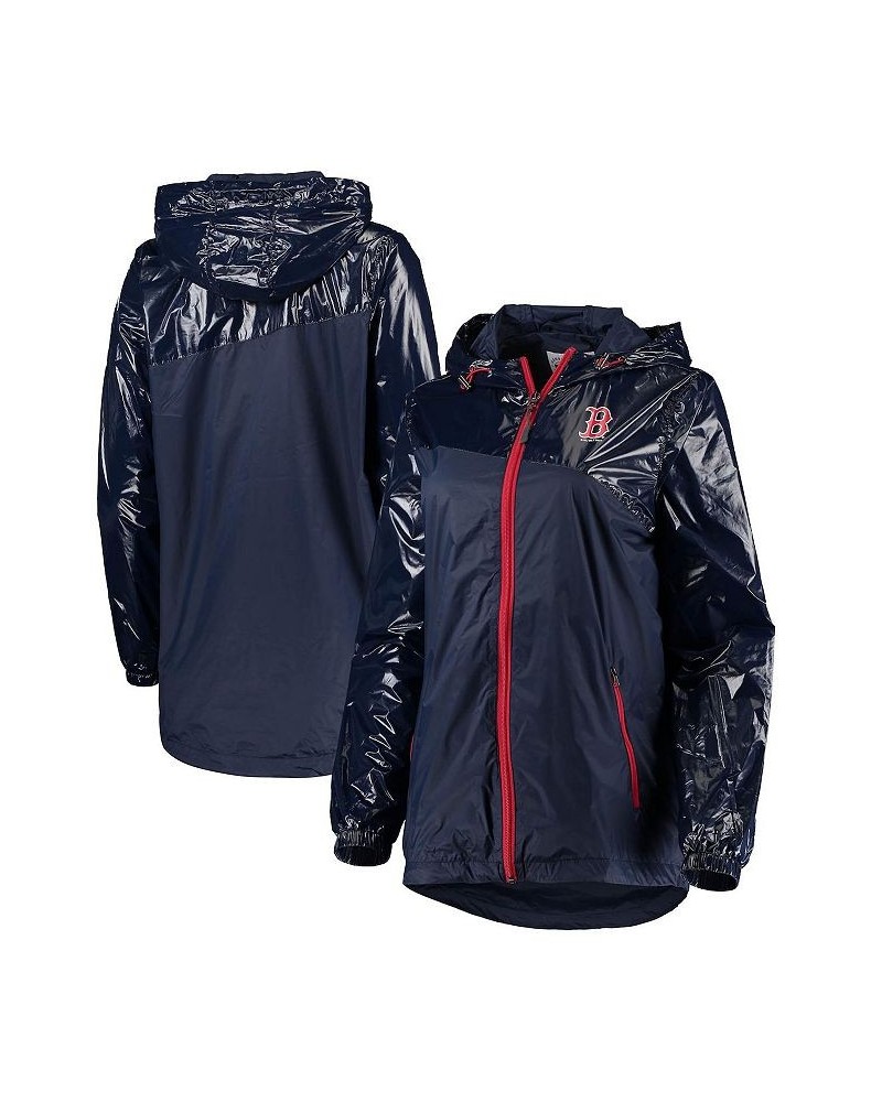 Women's Navy Boston Red Sox Double Coverage Full-Zip Hoodie Jacket Navy $37.74 Jackets