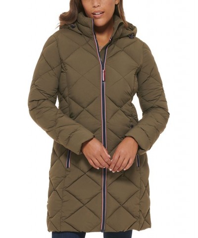 Women's Hooded Quilted Puffer Coat Juniper $46.50 Coats