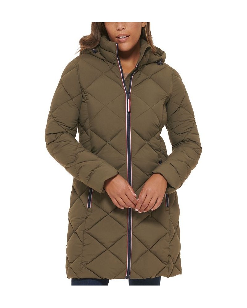 Women's Hooded Quilted Puffer Coat Juniper $46.50 Coats