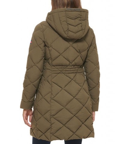 Women's Hooded Quilted Puffer Coat Juniper $46.50 Coats