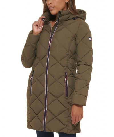 Women's Hooded Quilted Puffer Coat Juniper $46.50 Coats