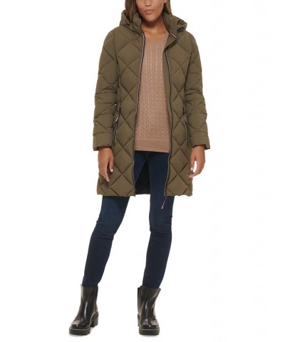 Women's Hooded Quilted Puffer Coat Juniper $46.50 Coats