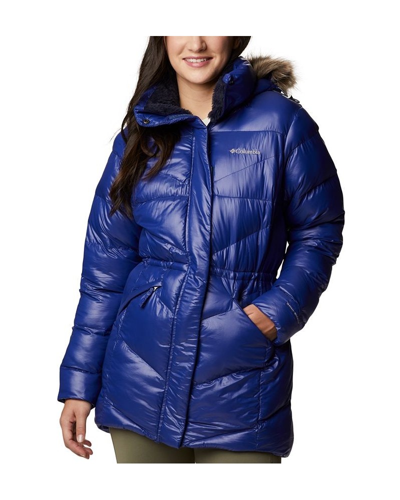 Women's Peak to Park™ II Faux-Fur-Trim Hooded Coat Blue $52.54 Coats