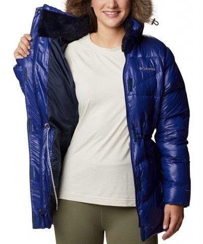 Women's Peak to Park™ II Faux-Fur-Trim Hooded Coat Blue $52.54 Coats