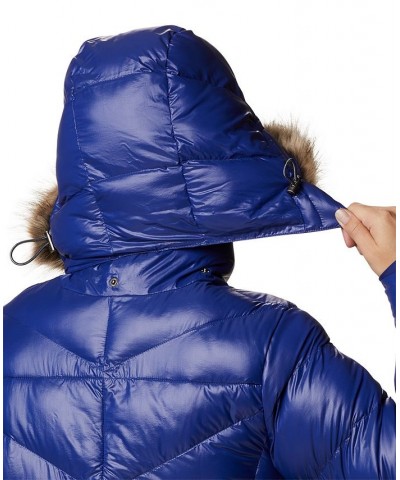 Women's Peak to Park™ II Faux-Fur-Trim Hooded Coat Blue $52.54 Coats