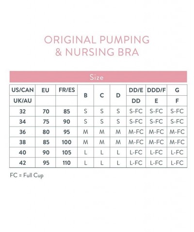 Women's Original Pumping Full Cup Nursing Bra Gray $27.93 Bras