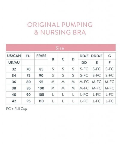 Women's Original Pumping Full Cup Nursing Bra Gray $27.93 Bras