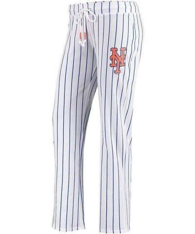 Women's White New York Mets Vigor Pinstripe Sleep Pant White $21.60 Pajama