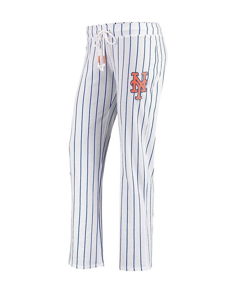 Women's White New York Mets Vigor Pinstripe Sleep Pant White $21.60 Pajama