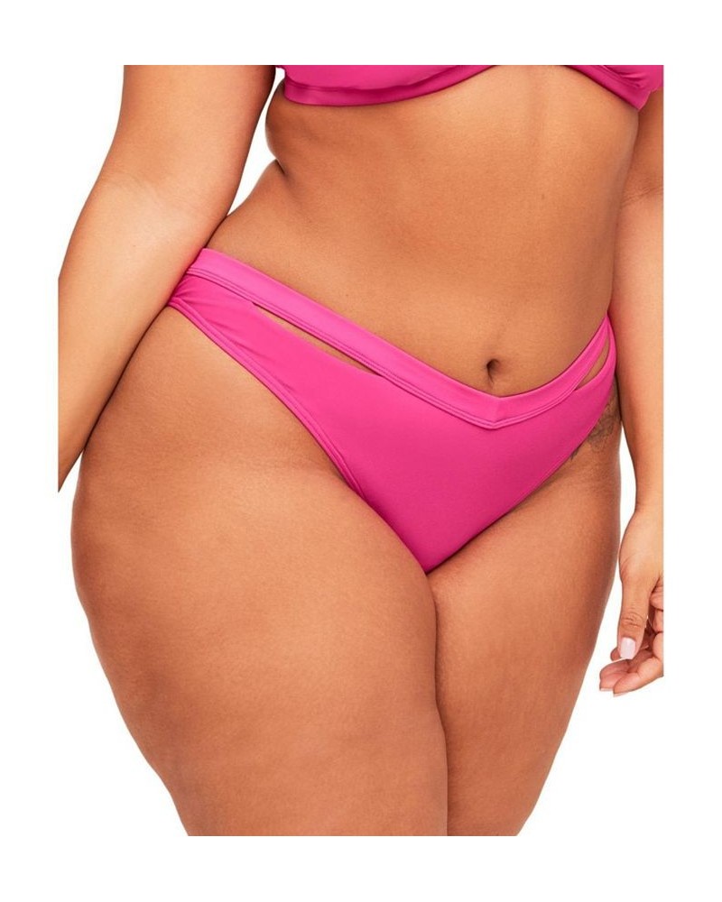 Demi Women's Plus-Size Swimwear Bikini Bottom Dark pink 2 $11.23 Swimsuits