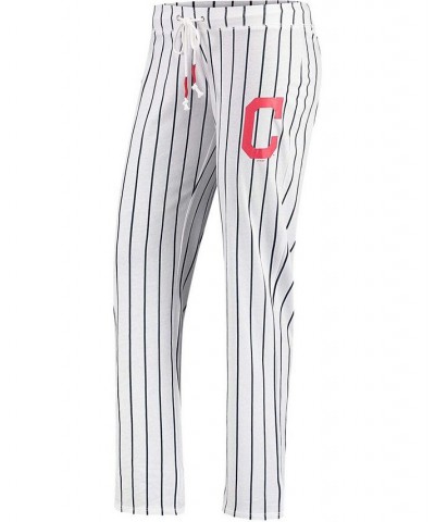 Women's White Cleveland Indians Vigor Pinstripe Sleep Pant White $25.64 Pajama