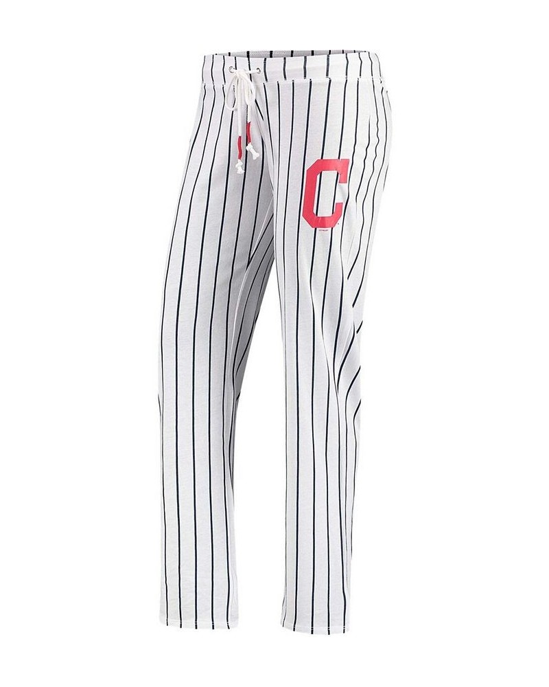 Women's White Cleveland Indians Vigor Pinstripe Sleep Pant White $25.64 Pajama