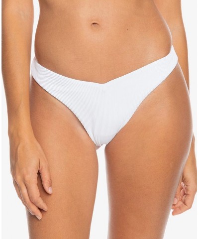 Juniors' Ribbed Love Bikini Top & Love The Comber Ribbed Bikini Bottoms White $29.70 Swimsuits