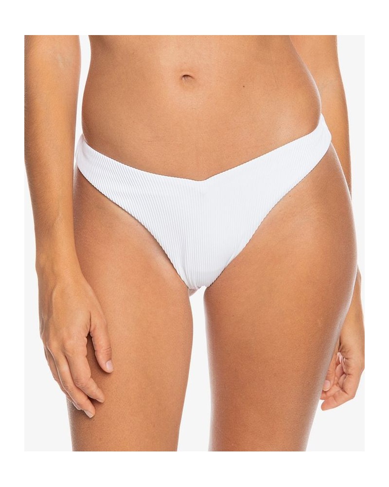 Juniors' Ribbed Love Bikini Top & Love The Comber Ribbed Bikini Bottoms White $29.70 Swimsuits