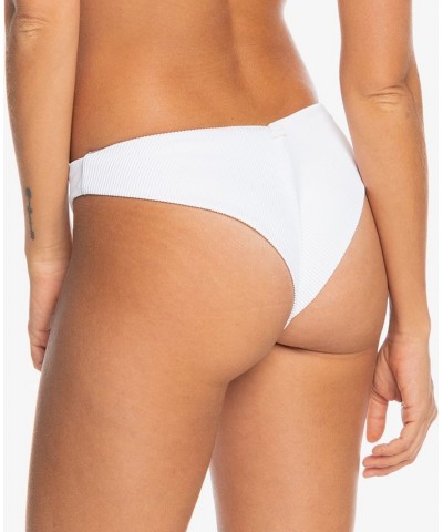 Juniors' Ribbed Love Bikini Top & Love The Comber Ribbed Bikini Bottoms White $29.70 Swimsuits