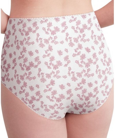 Women's Light Tummy-Control Cotton 2-Pack Brief Underwear X037 White Floral $14.30 Panty