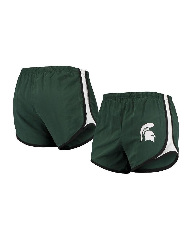 Women's Green and White Michigan State Spartans Elite Shorts Green, White $17.20 Shorts