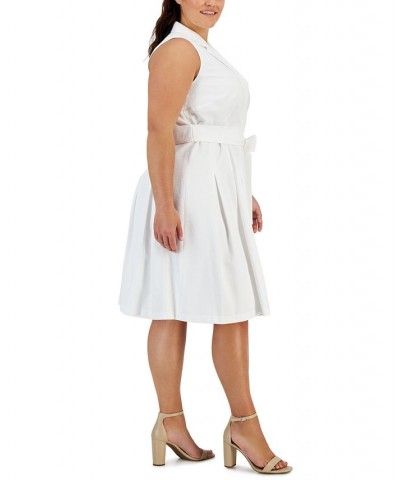 Plus Size Wrap-Style Fit & Flare Dress Bright White $63.60 Dresses