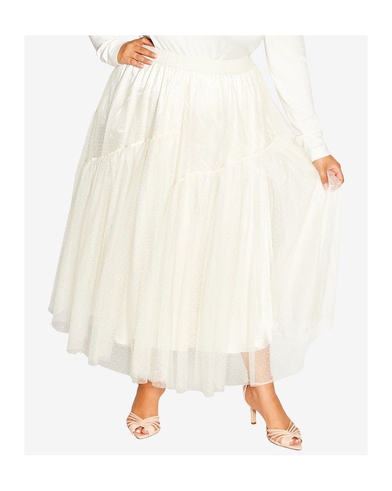 Trendy Plus Size Luna Midi Skirt Tan/Beige $50.49 Skirts