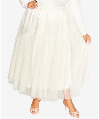 Trendy Plus Size Luna Midi Skirt Tan/Beige $50.49 Skirts