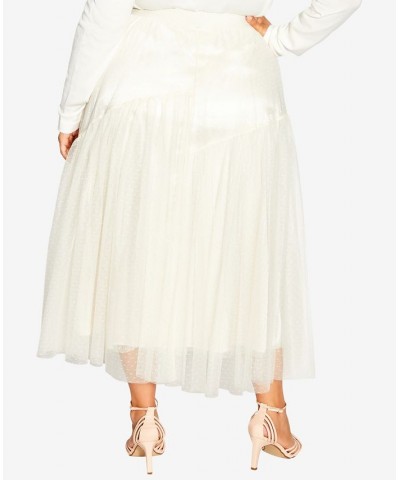 Trendy Plus Size Luna Midi Skirt Tan/Beige $50.49 Skirts