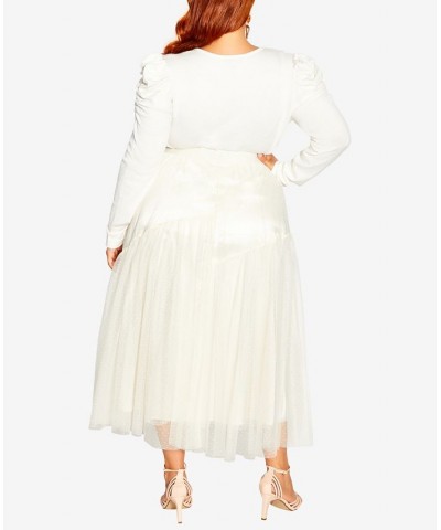 Trendy Plus Size Luna Midi Skirt Tan/Beige $50.49 Skirts