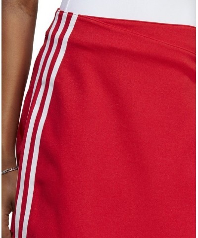 Women's Adicolor Classics 3-Stripes Short Wrapping Skirt Better Scarlet $29.25 Skirts