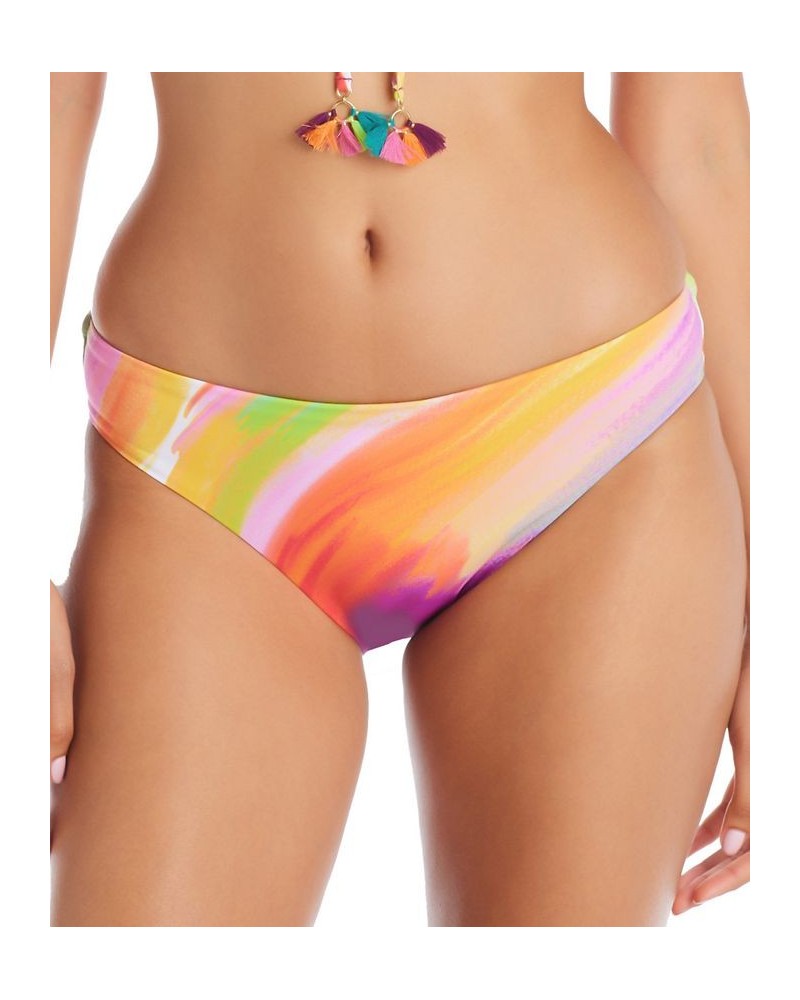 Women's Splash Out Ruched-Back Low-Rise Bikini Bottoms Multi $28.98 Swimsuits