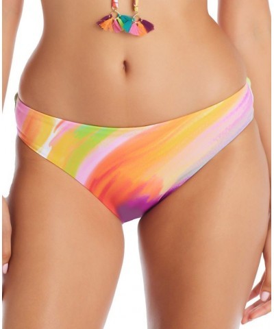 Women's Splash Out Ruched-Back Low-Rise Bikini Bottoms Multi $28.98 Swimsuits