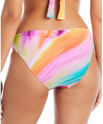 Women's Splash Out Ruched-Back Low-Rise Bikini Bottoms Multi $28.98 Swimsuits