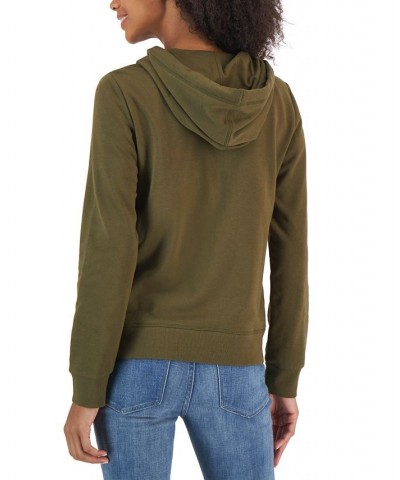 Women's Full-Zip Long Sleeve Hoodie Dark Olive Heather $24.30 Sweatshirts