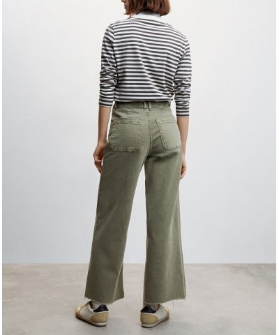 Women's High Waist Culottes Jeans Khaki $37.79 Jeans