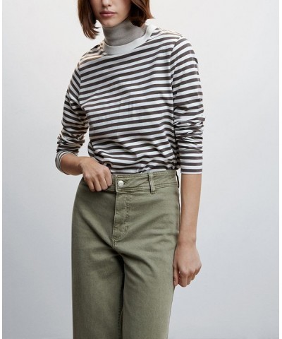 Women's High Waist Culottes Jeans Khaki $37.79 Jeans