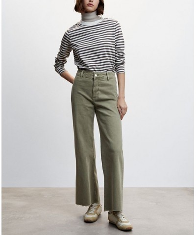 Women's High Waist Culottes Jeans Khaki $37.79 Jeans