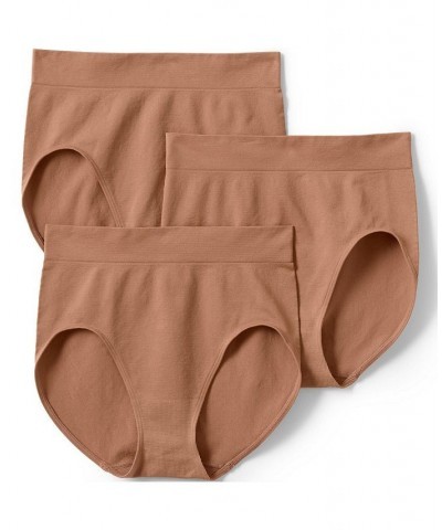 Women's Seamless High Rise Brief Underwear - 3 Pack Brown $28.40 Panty