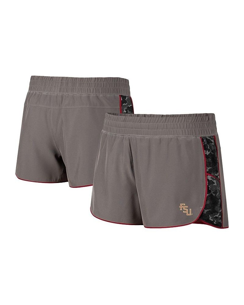 Women's Gray Black Florida State Seminoles Pamela Lined Shorts Gray, Black $19.36 Shorts