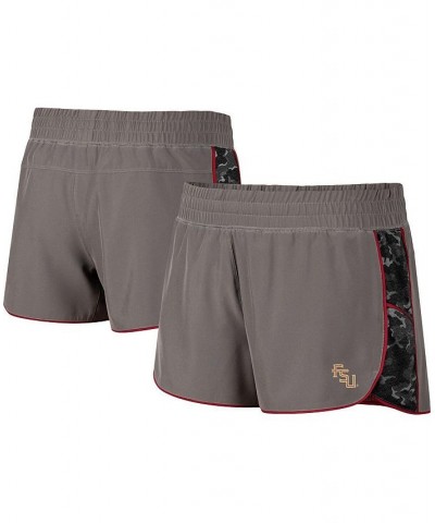 Women's Gray Black Florida State Seminoles Pamela Lined Shorts Gray, Black $19.36 Shorts