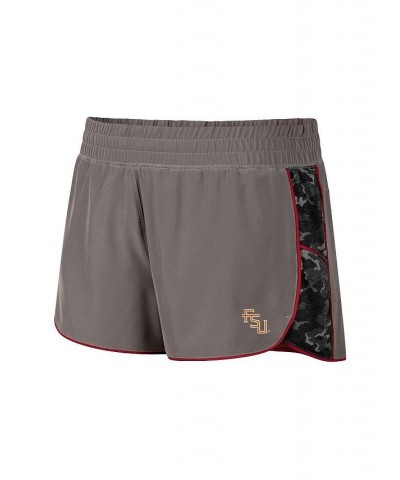 Women's Gray Black Florida State Seminoles Pamela Lined Shorts Gray, Black $19.36 Shorts