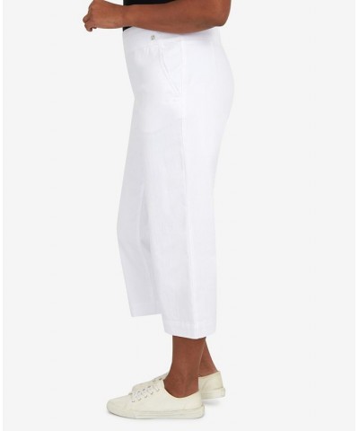 Petite Banded Denim Capri Pants White $37.53 Pants