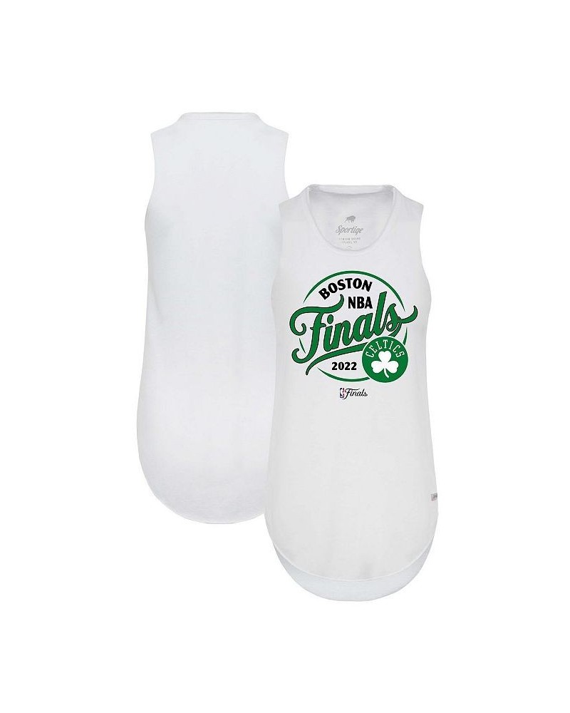 Women's White Boston Celtics 2022 NBA Finals Janie Tri-Blend Tank Top White $25.19 Tops